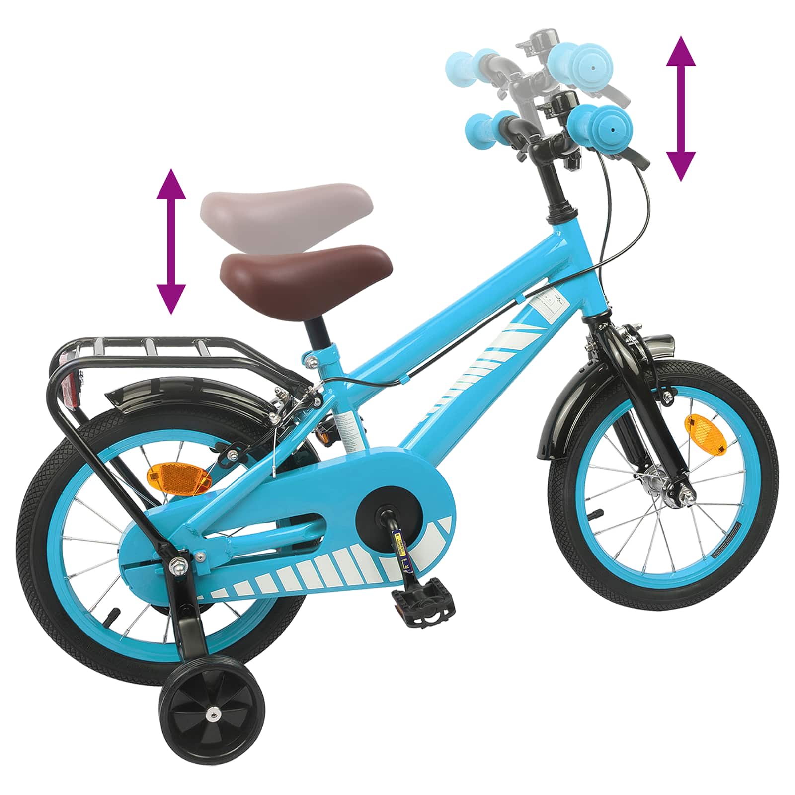 Kinderfiets 16 Inch voor 4-6 jaar oud Lichtblauw
