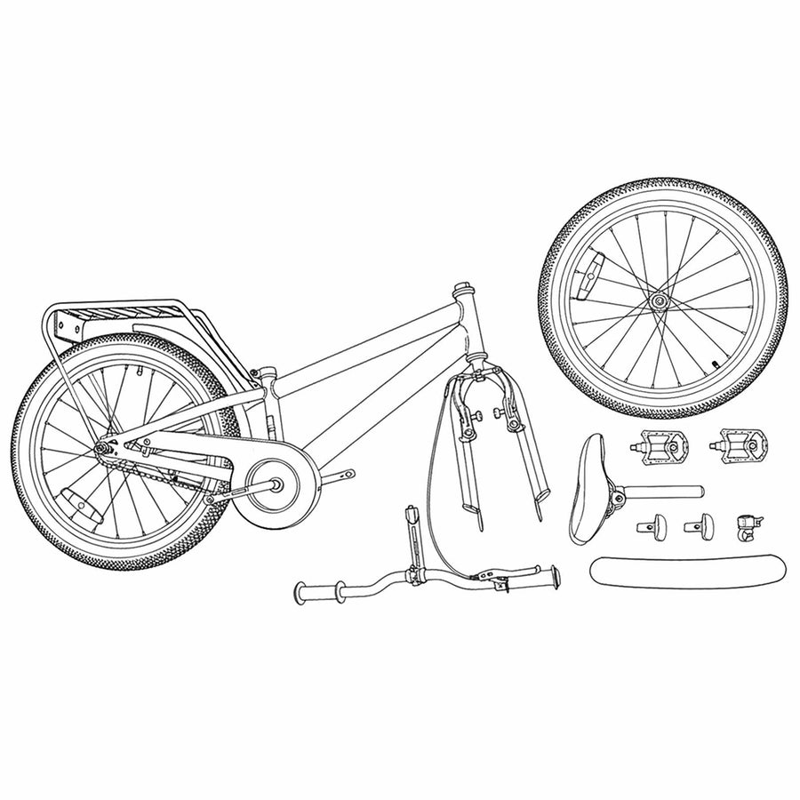 Kinderfiets 18 Inch voor 5-7 jaar Lichtblauw