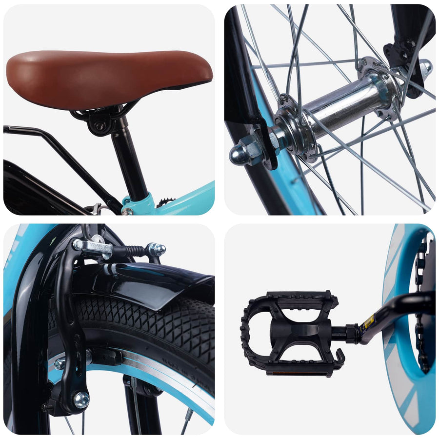 Kinderfiets 20 Inch voor 6-11 jaar oud Lichtblauw
