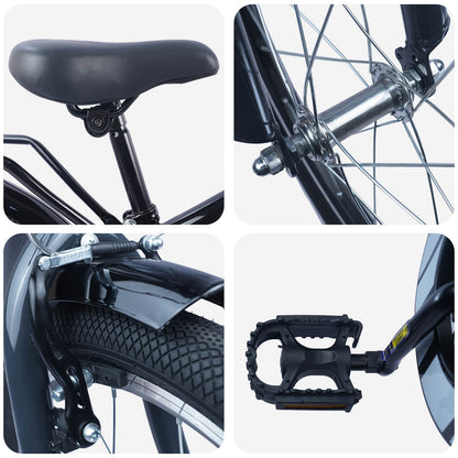 Kinderfiets 20 Inch voor 6-11 jaar oud Zwart