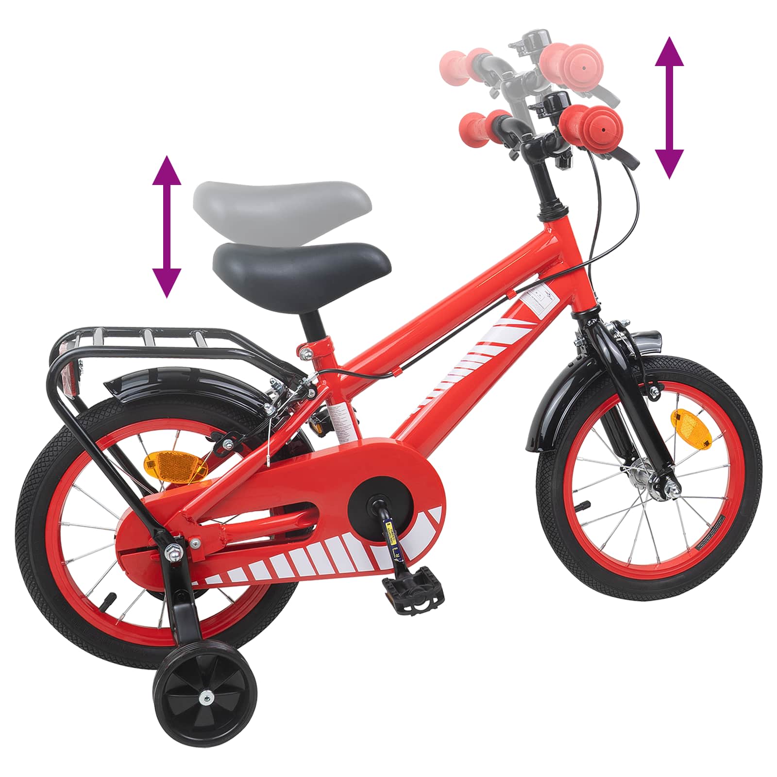 Kinderfiets 16 Inch voor 4-6 jaar oud Rood