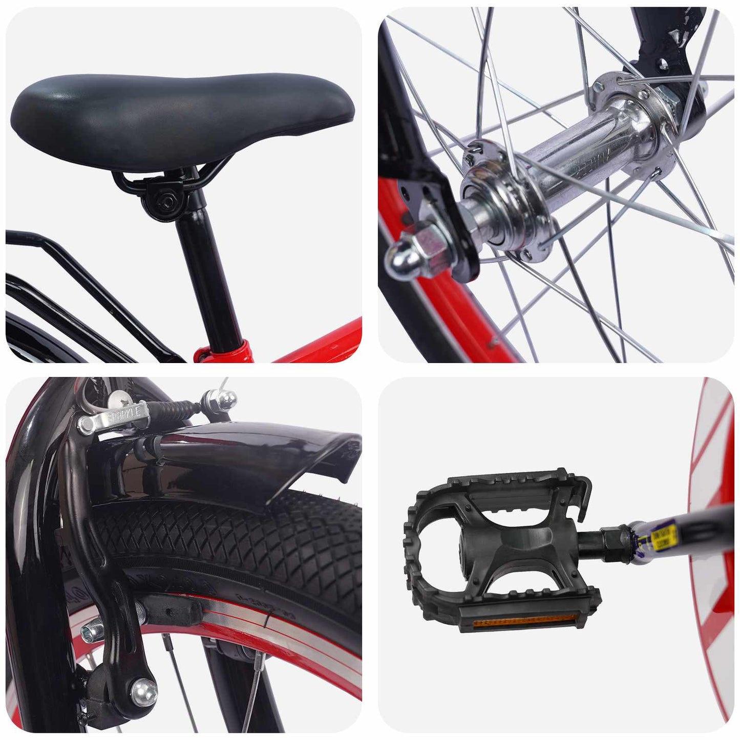 Kinderfiets 18 Inch voor 5-7 jaar Rood