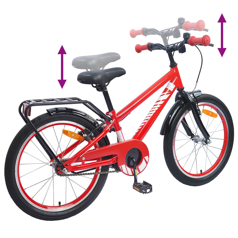 Kinderfiets 18 Inch voor 5-7 jaar Rood