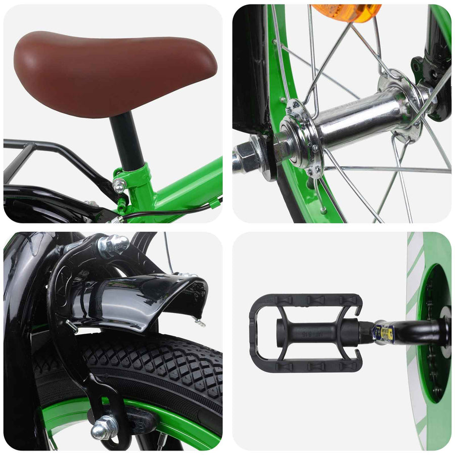 Kinderfiets 14 Inch voor 3-5 jaar oud Groen