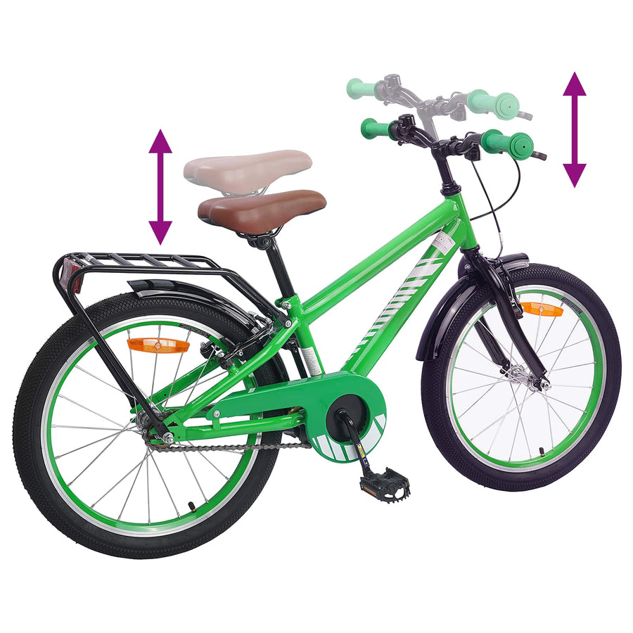 Kinderfiets 18 Inch voor 5-7 jaar Groen