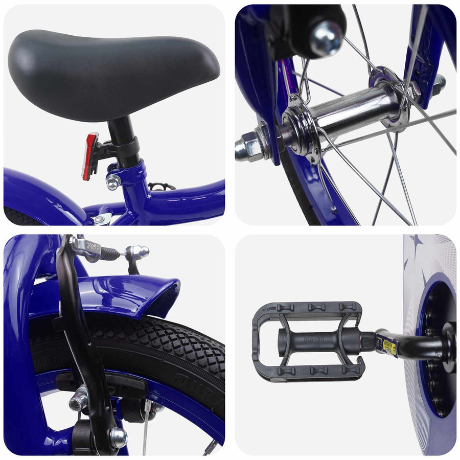 Kinderfiets 12 Inch voor 2-4 jaar oud Donkerblauw