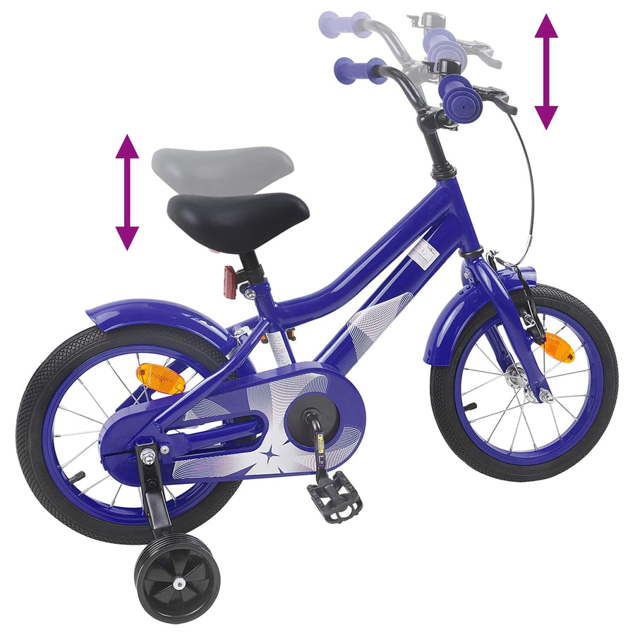 Kinderfiets 14 Inch voor 3-5 jaar oud Donkerblauw