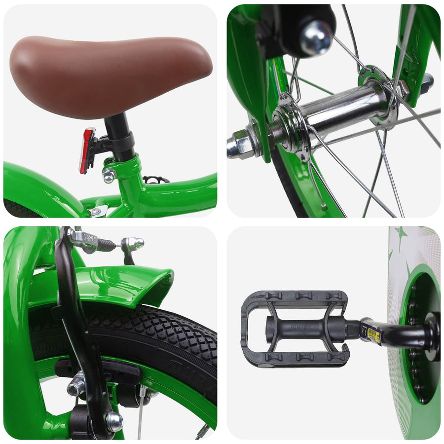 Kinderfiets 16 Inch voor 4-6 jaar oud Groen