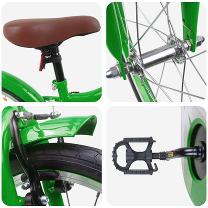 Kinderfiets 18 Inch voor 5-7 jaar Groen