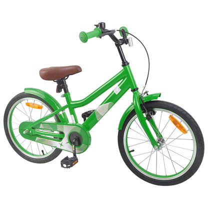 Kinderfiets 18 Inch voor 5-7 jaar Groen