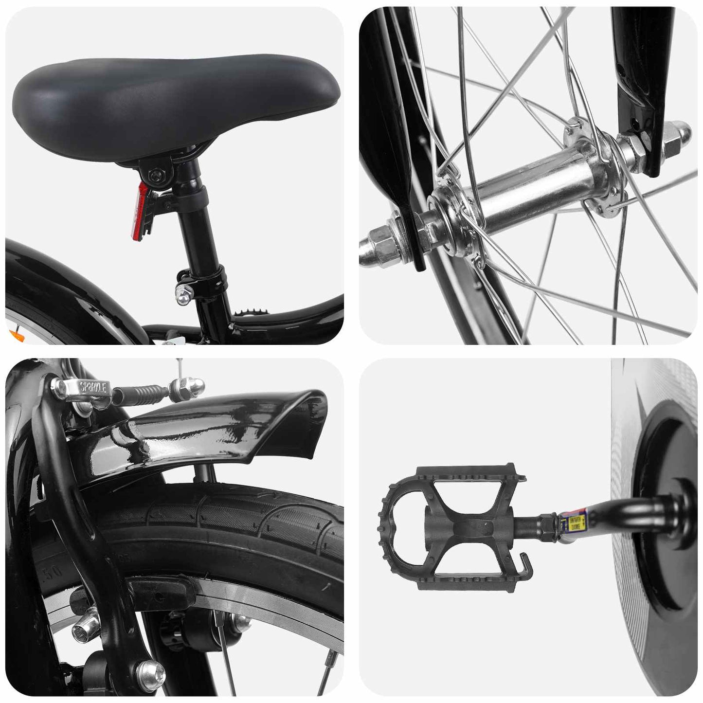Kinderfiets 18 Inch voor 5-7 jaar Zwart