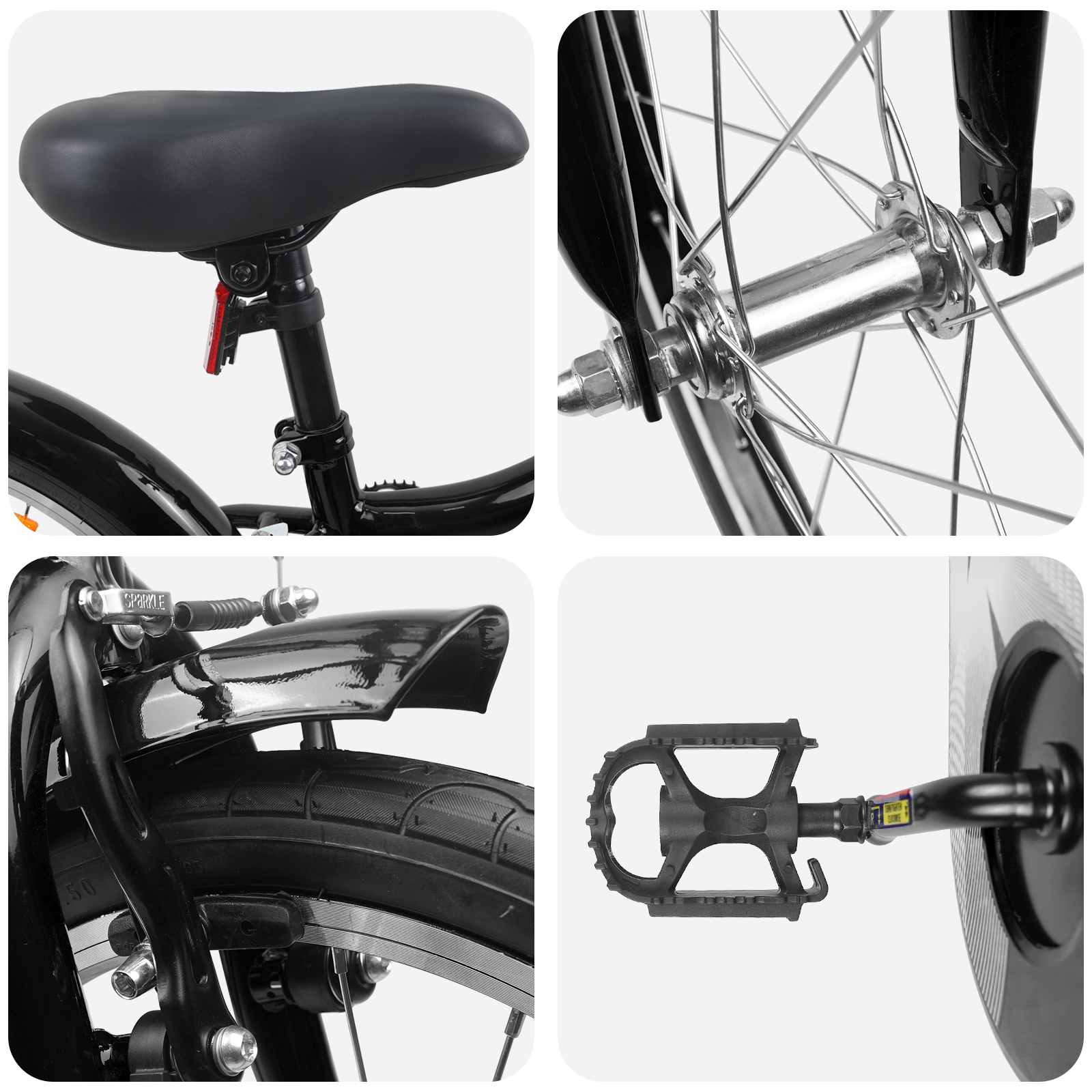 Kinderfiets 18 Inch voor 5-7 jaar Zwart
