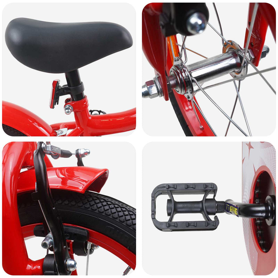 Kinderfiets 16 Inch voor 4-6 jaar oud Rood