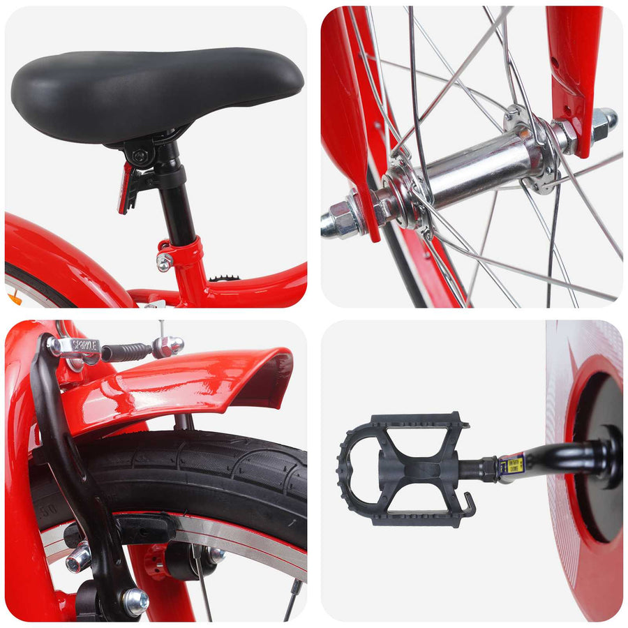 Kinderfiets 18 Inch voor 5-7 jaar Rood