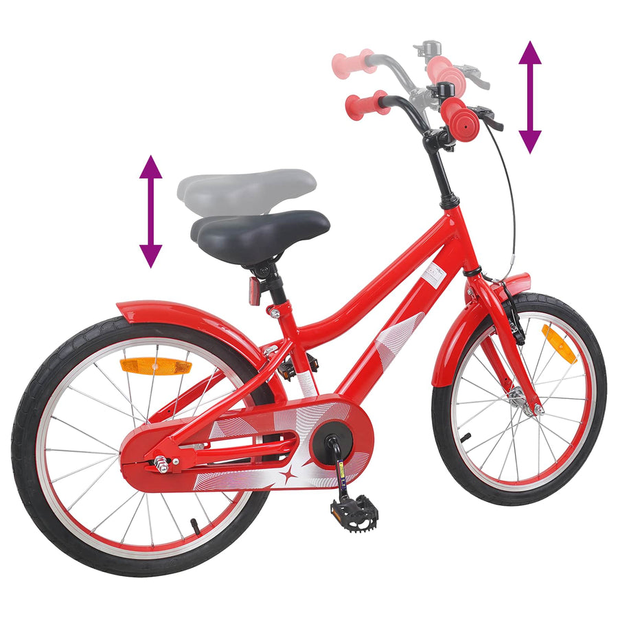 Kinderfiets 18 Inch voor 5-7 jaar Rood