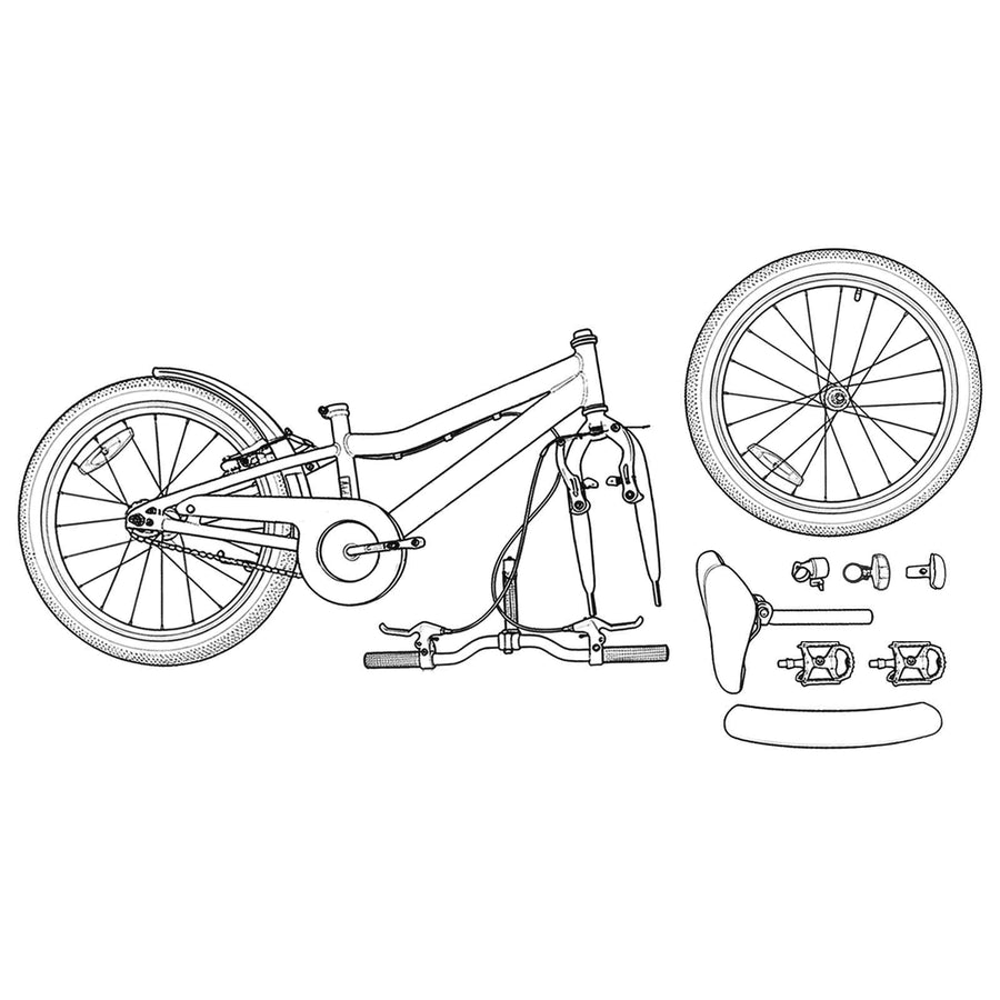 Kinderfiets 18 Inch voor 5-7 jaar Rood