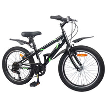 Kinderfiets 20 Inch 6-Speed voor 6-11 jaar oud Zwart