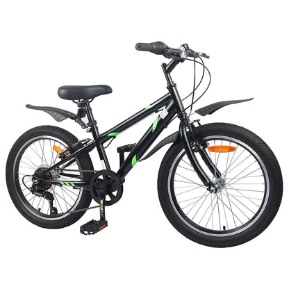 Kinderfiets 20 Inch 6-Speed voor 6-11 jaar oud Zwart
