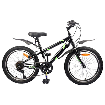 Kinderfiets 20 Inch 6-Speed voor 6-11 jaar oud Zwart