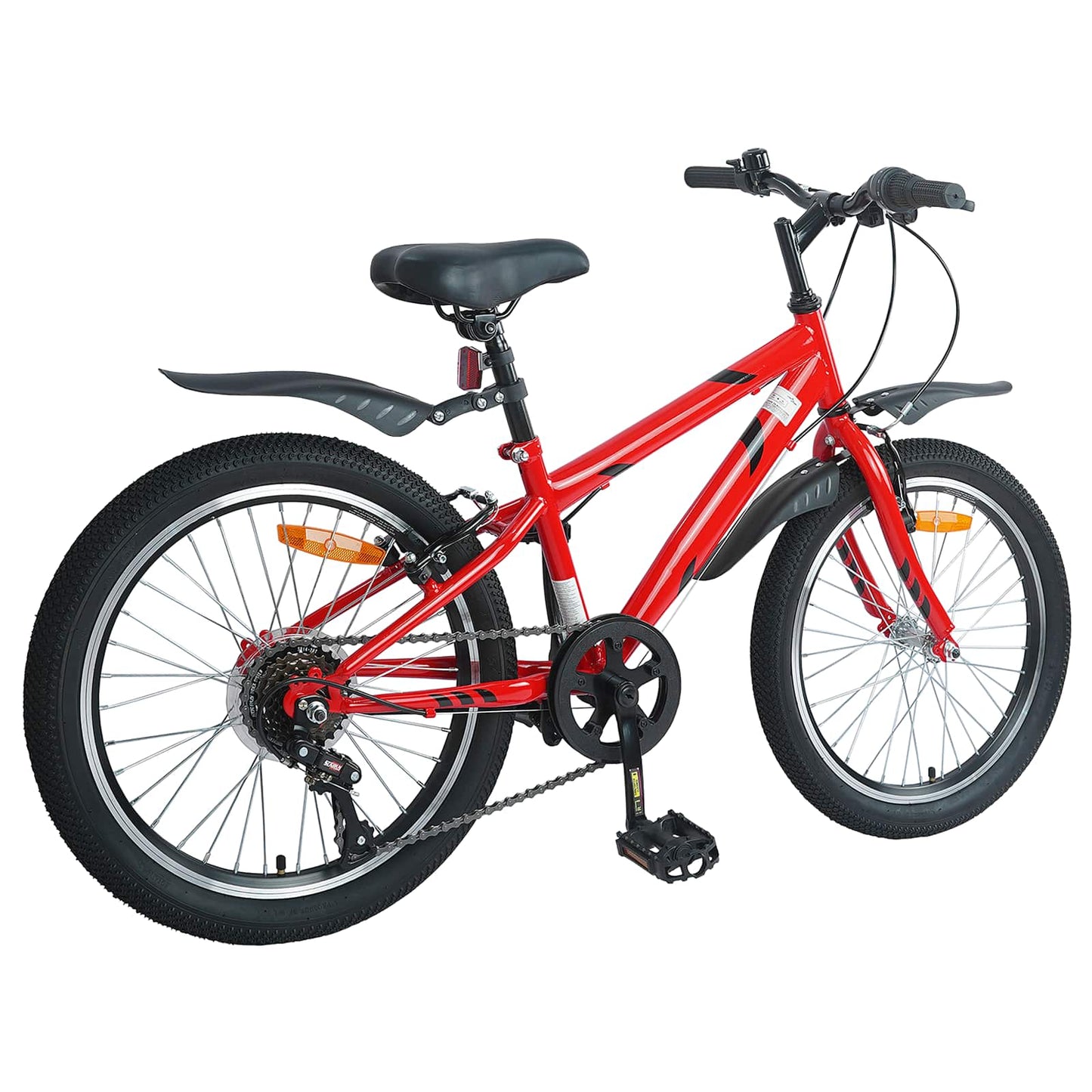 Kinderfiets 20 Inch 6-Speed voor 6-11 jaar oud Rood
