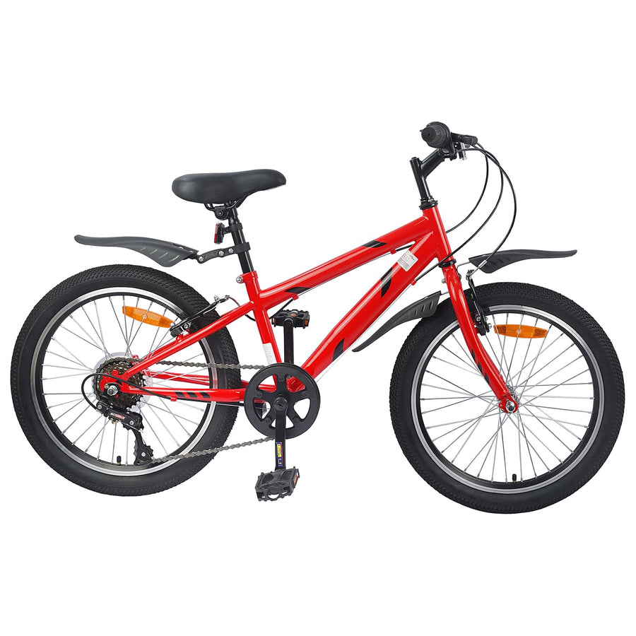 Kinderfiets 20 Inch 6-Speed voor 6-11 jaar oud Rood