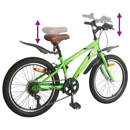 Kinderfiets 20 Inch 6-Speed voor 6-11 jaar oud Groen