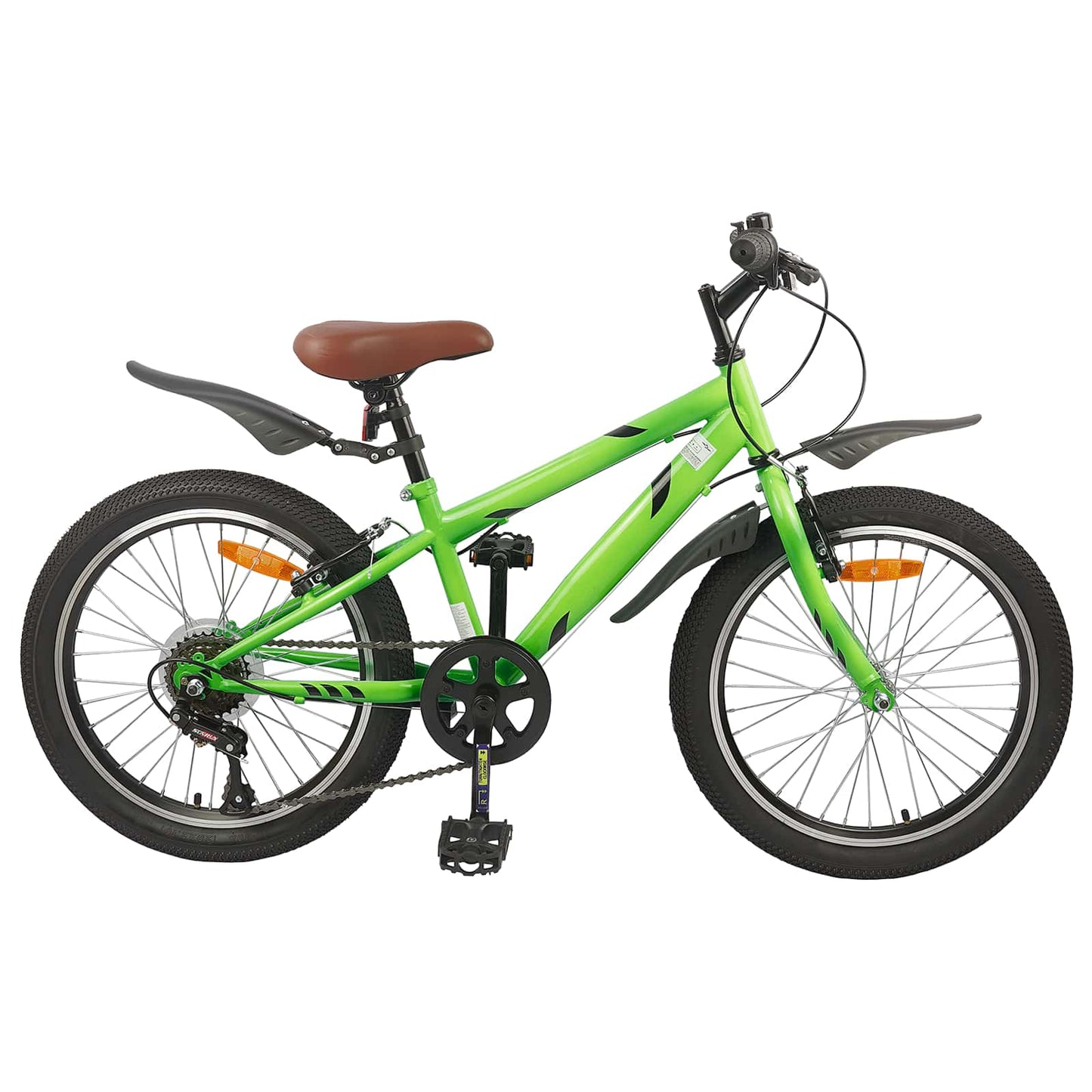 Kinderfiets 20 Inch 6-Speed voor 6-11 jaar oud Groen