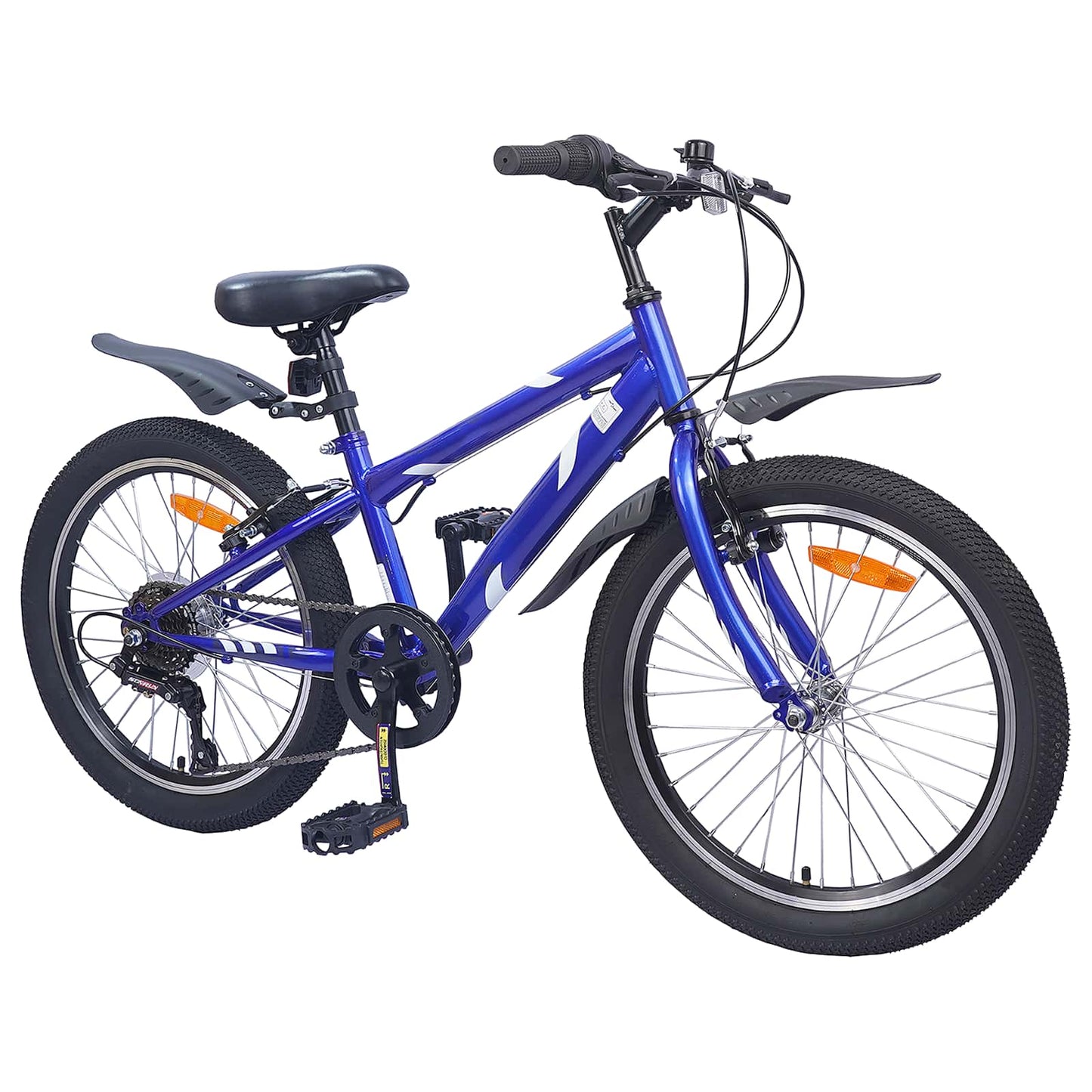 Kinderfiets 20 Inch 6-Speed voor 6-11 jaar oud Donkerblauw