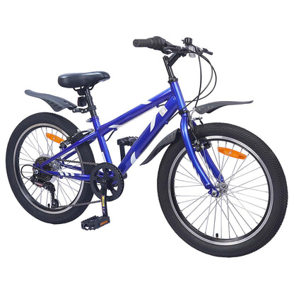Kinderfiets 20 Inch 6-Speed voor 6-11 jaar oud Donkerblauw