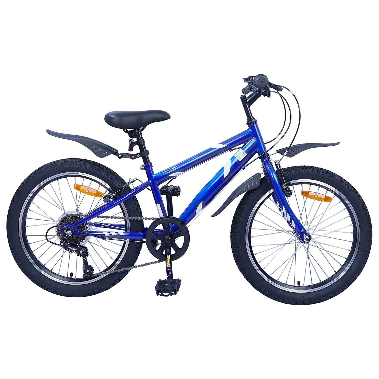 Kinderfiets 20 Inch 6-Speed voor 6-11 jaar oud Donkerblauw