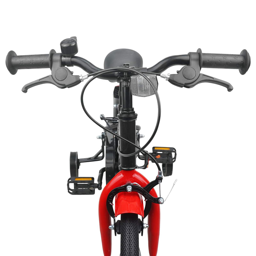 Kinderfiets 12 Inch voor 2-4 jaar oud Zwart Rood