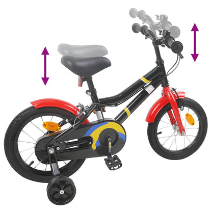 Kinderfiets 12 Inch voor 2-4 jaar oud Zwart Rood