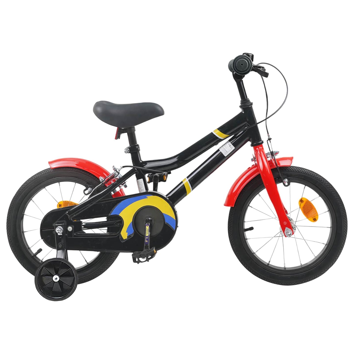 Kinderfiets 12 Inch voor 2-4 jaar oud Zwart Rood