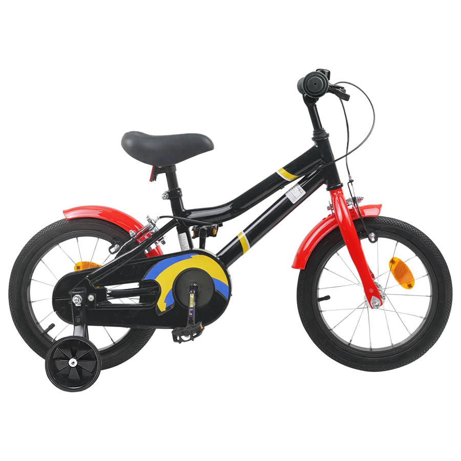 Kinderfiets 16 Inch voor 4-6 jaar oud Zwart Rood