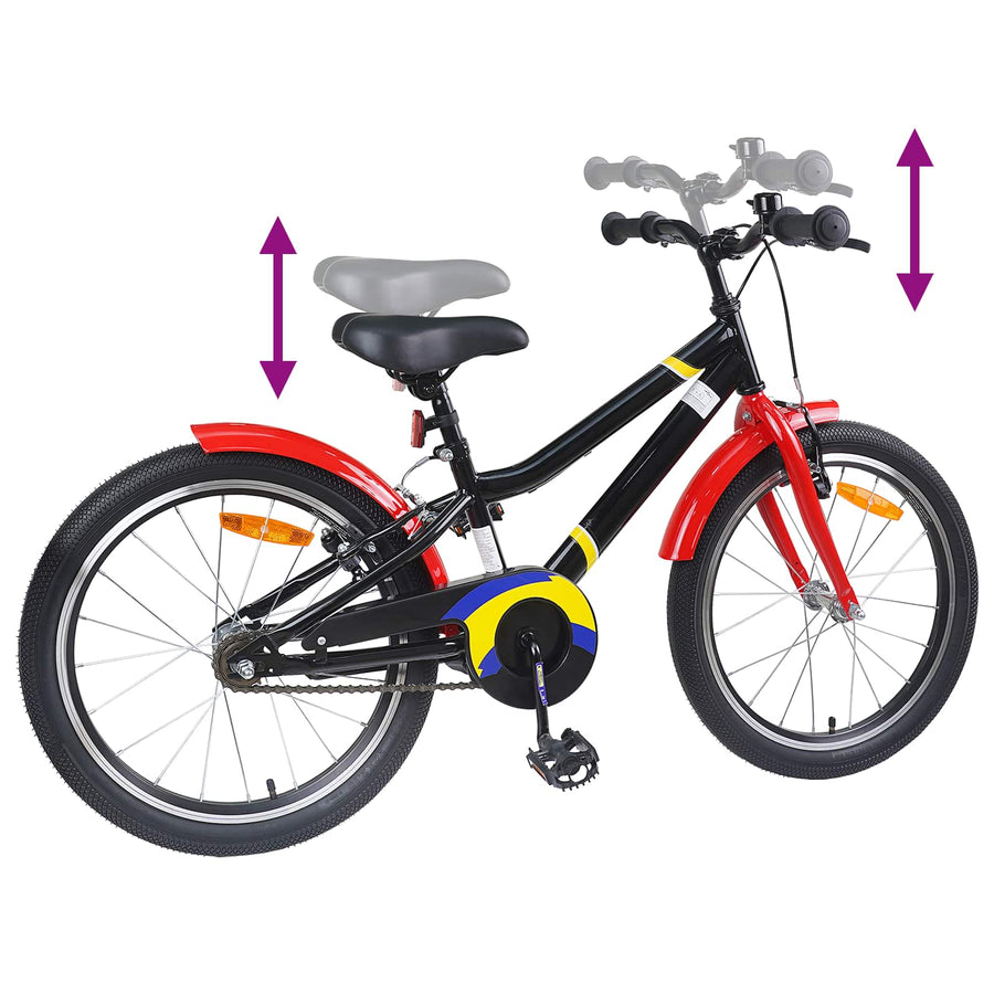 Kinderfiets 18 Inch voor 5-7 jaar Blauw Wit