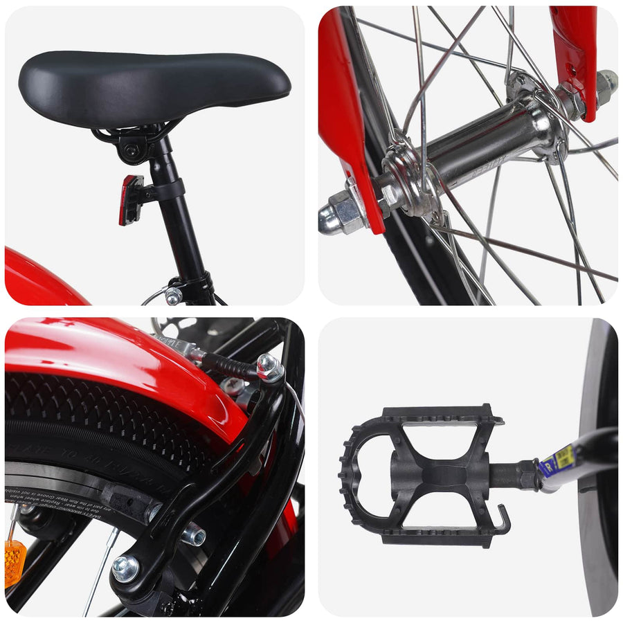 Kinderfiets 22 Inch voor 7-12 jaar oud Blauw Wit