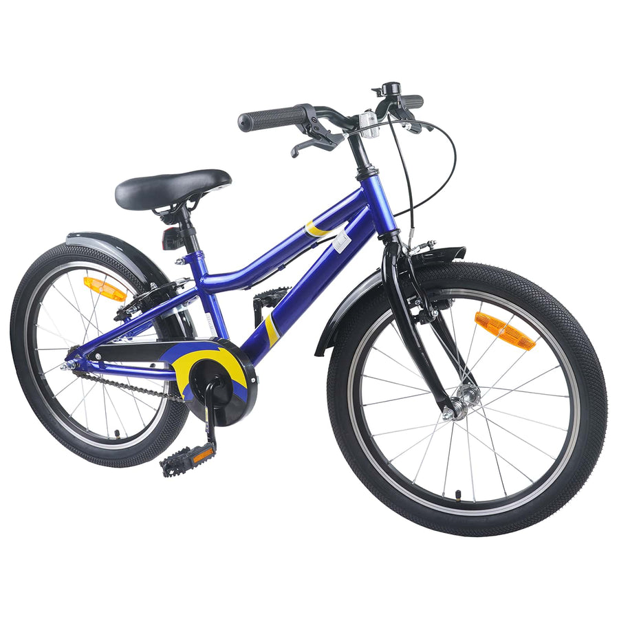 Kinderfiets 18 Inch voor 5-7 jaar Blauw Zwart