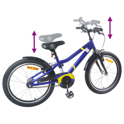 Kinderfiets 24 Inch voor 8-12 jaar oud Blauw Zwart