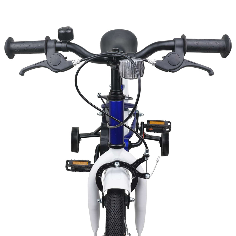 Kinderfiets 16 Inch voor 4-6 jaar oud Blauw Wit