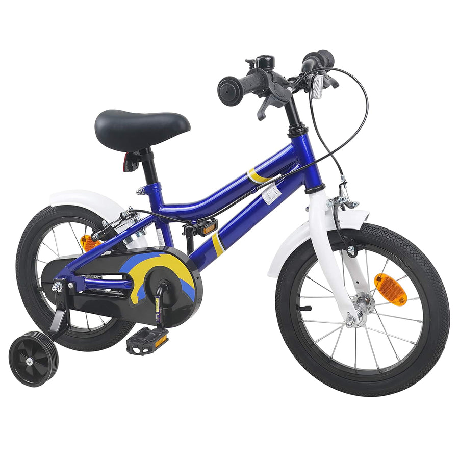 Kinderfiets 16 Inch voor 4-6 jaar oud Blauw Wit