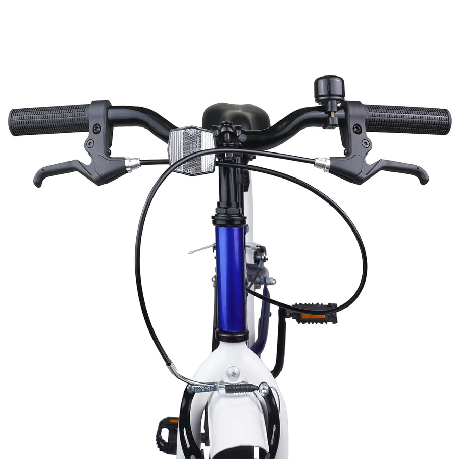 Kinderfiets 20 Inch voor 6-11 jaar oud Blauw Wit