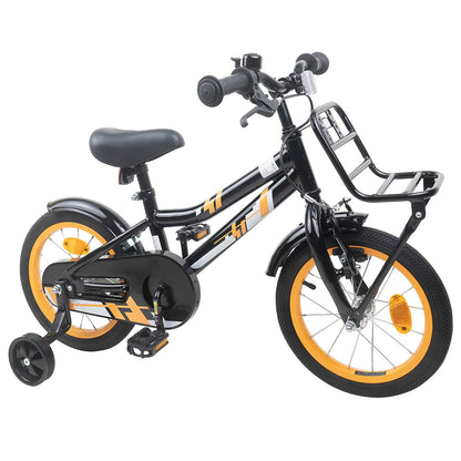 Kinderfiets 14 Inch voor 3-5 jaar oud Oranje en Zwart