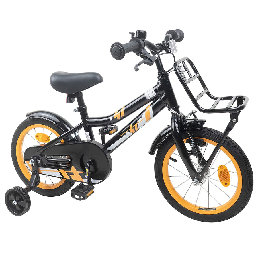 Kinderfiets 14 Inch voor 3-5 jaar oud Oranje en Zwart