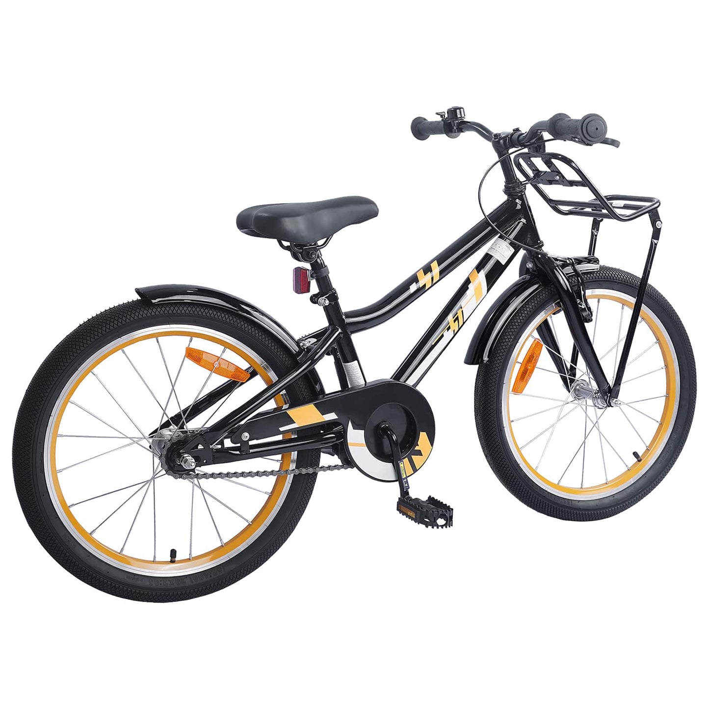 Kinderfiets 18 Inch voor 5-7 jaar Oranje Zwart