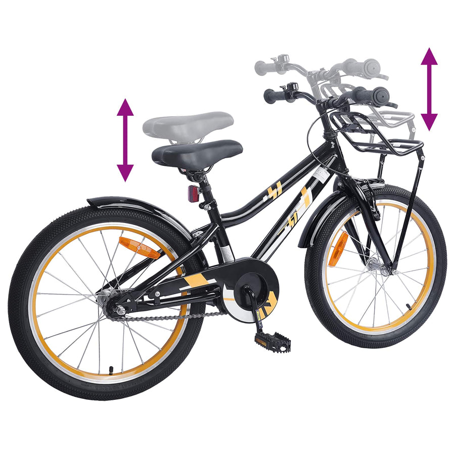 Kinderfiets 20 Inch voor 6-11 jaar oud Oranje Zwart