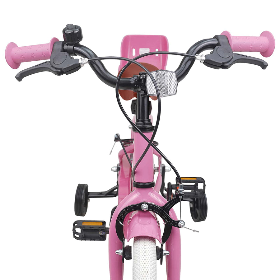 Kinderfiets 14 Inch voor 3-5 jaar oud Lichtroze