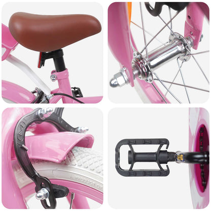 Kinderfiets 16 Inch voor 4-6 jaar oud Lichtroze