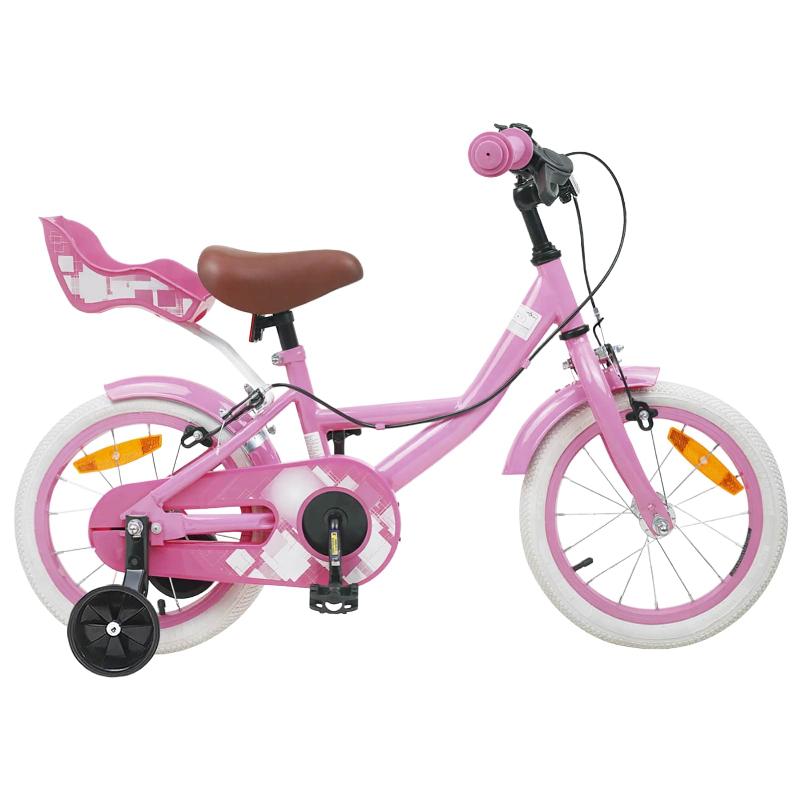 Kinderfiets 16 Inch voor 4-6 jaar oud Lichtroze
