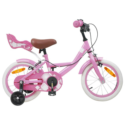 Kinderfiets 16 Inch voor 4-6 jaar oud Lichtroze