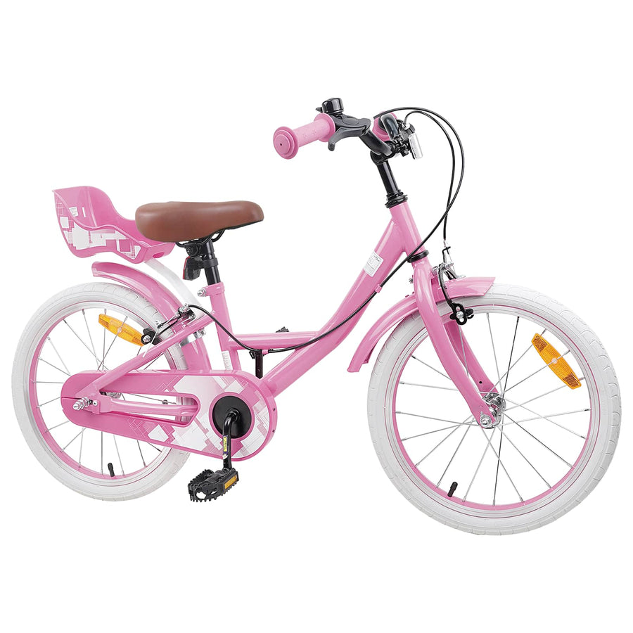 Kinderfiets 18 Inch voor 5-7 jaar Lichtroze